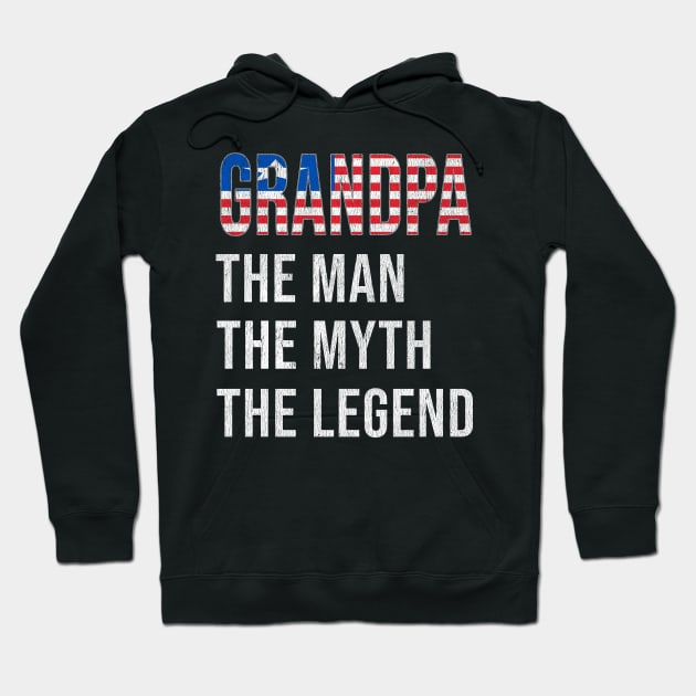 Grand Father Liberian Grandpa The Man The Myth The Legend - Gift for Liberian Dad With Roots From  Liberia Hoodie by Country Flags